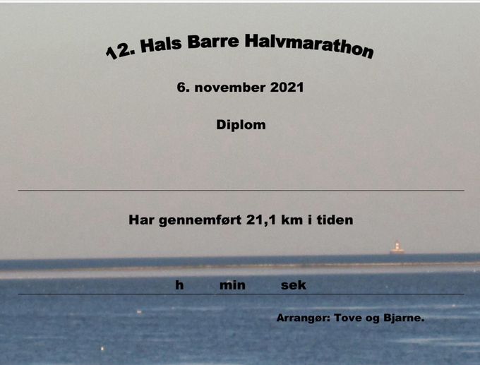 Diplom 06.11.2021 Halvmarathon